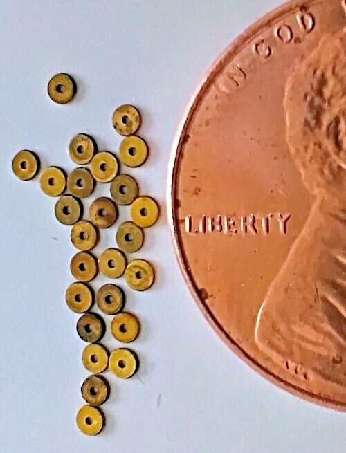 tiny tiny brass washers Precision PE  25 pcs. / lot  MEDIUM SIZE  od=~0.060" USA
