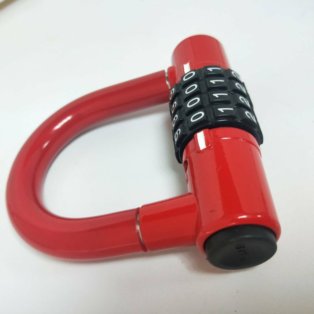 Combination U Shackle 4 Digits Padlock Re-settable Anti-theft Hardware Lock