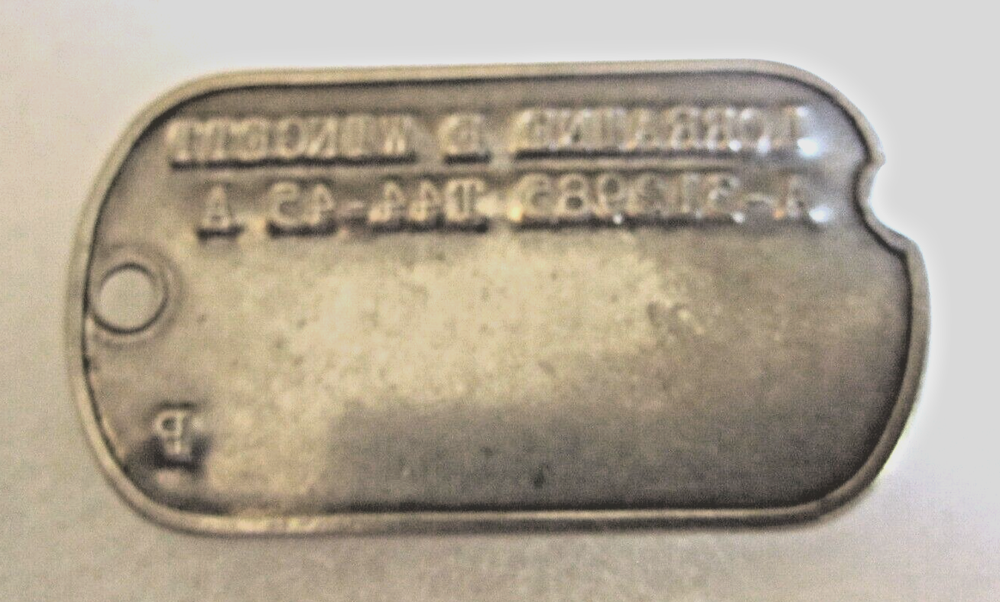 WWII DOG TAG for LORRAINE E. WINGETT 1944-5