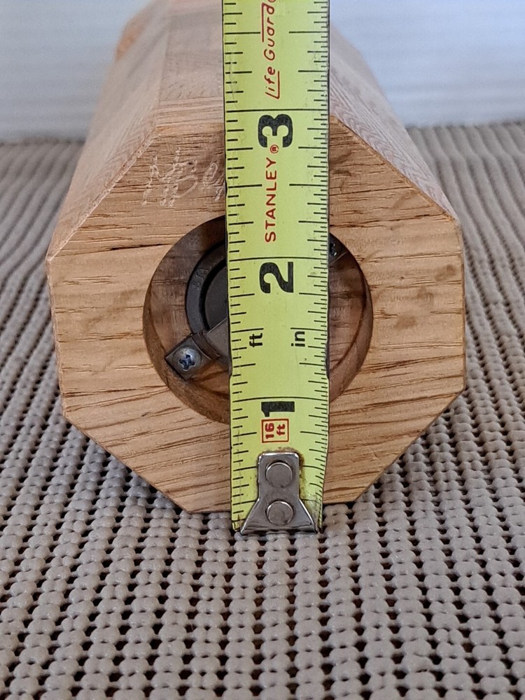 Wood Marquetry Pepper Mill Signed Beljar?