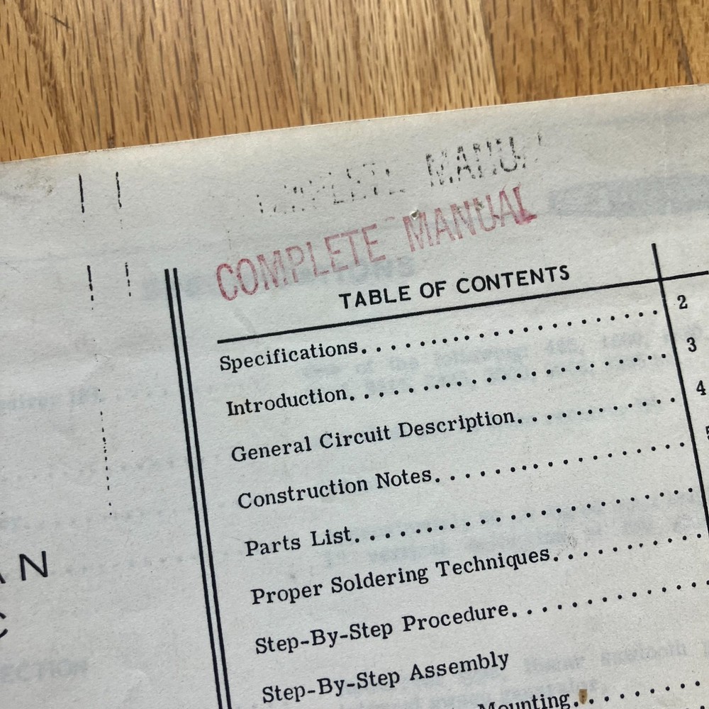 HAM-SCAN Panoramic Adapter Model HO-13 Assembly and Operation Manual 1964