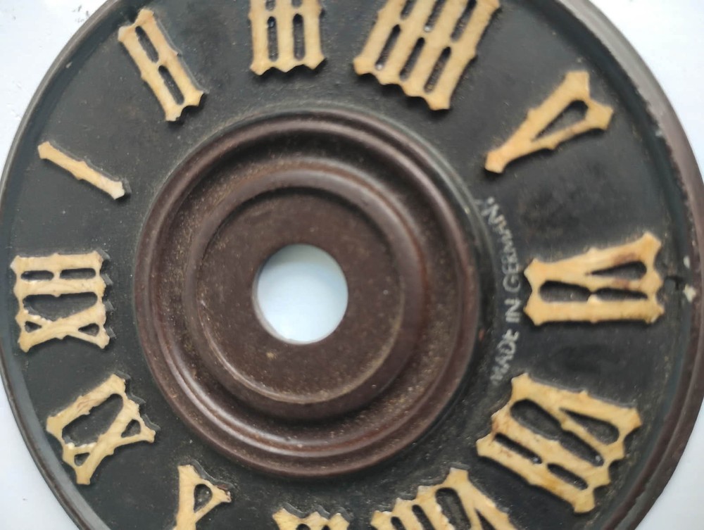 Cuckoo Clock Replacement Clock Face Brown Plastic Made In Germany