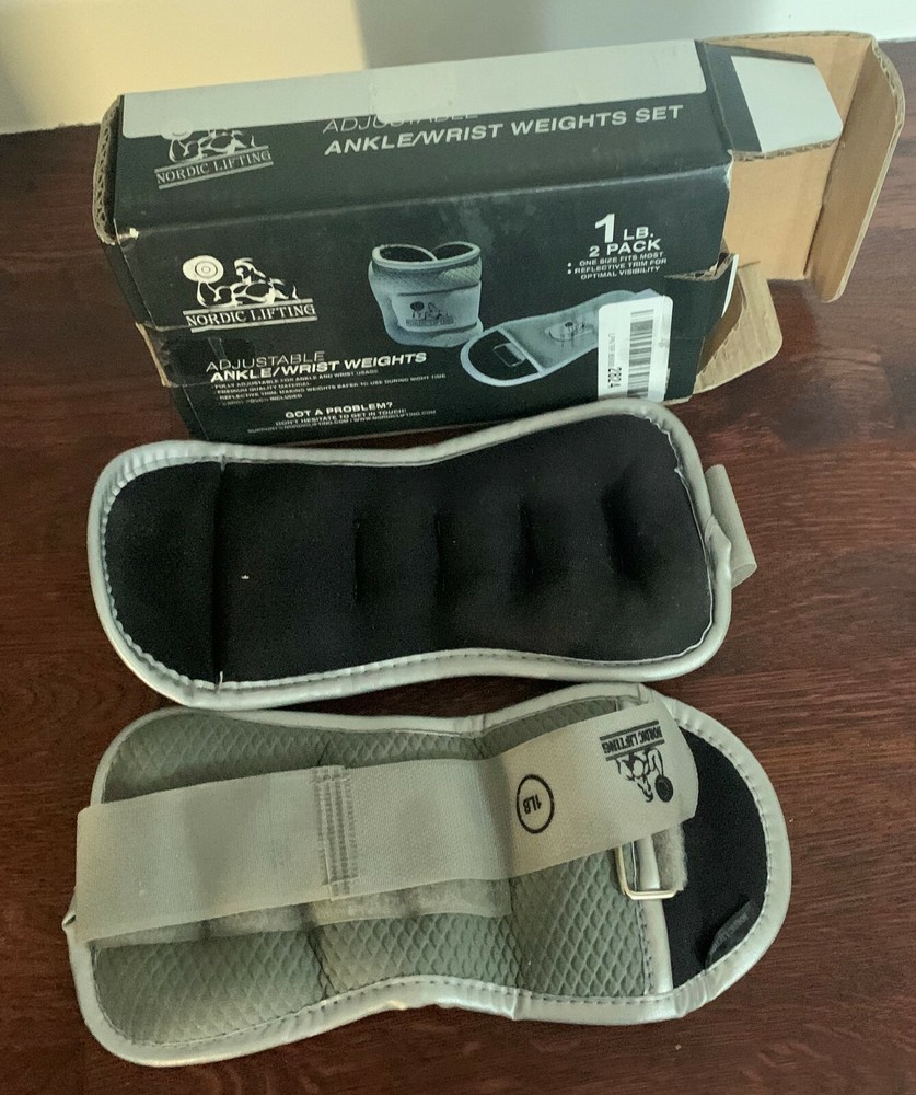 Nordic Lifting Adjustable Ankle Wrist Weights 2 Pack 1LB each