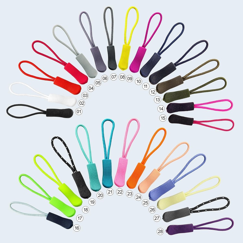 10 Pcs Black Luggage Zipper Pull Replacement Tabs For Backpack Suitcase Bags
