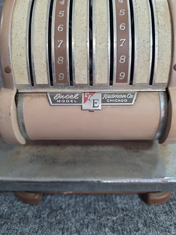Vintage Excel Model E Check Writer Machine Not Tested Chicago Wheeling Hedman
