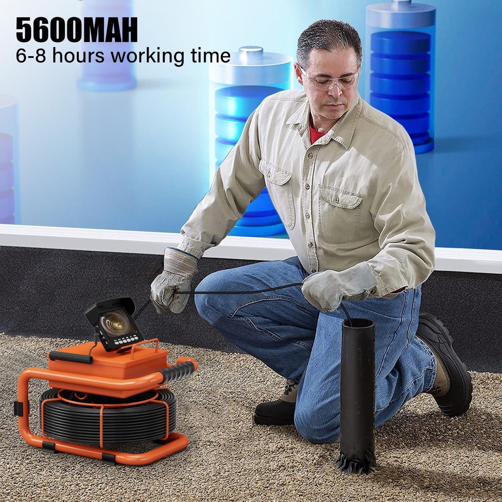 Sewer Camera 100FT/30M Borescopes Plumbing Snake Pipe Inspection Camera DVR &...