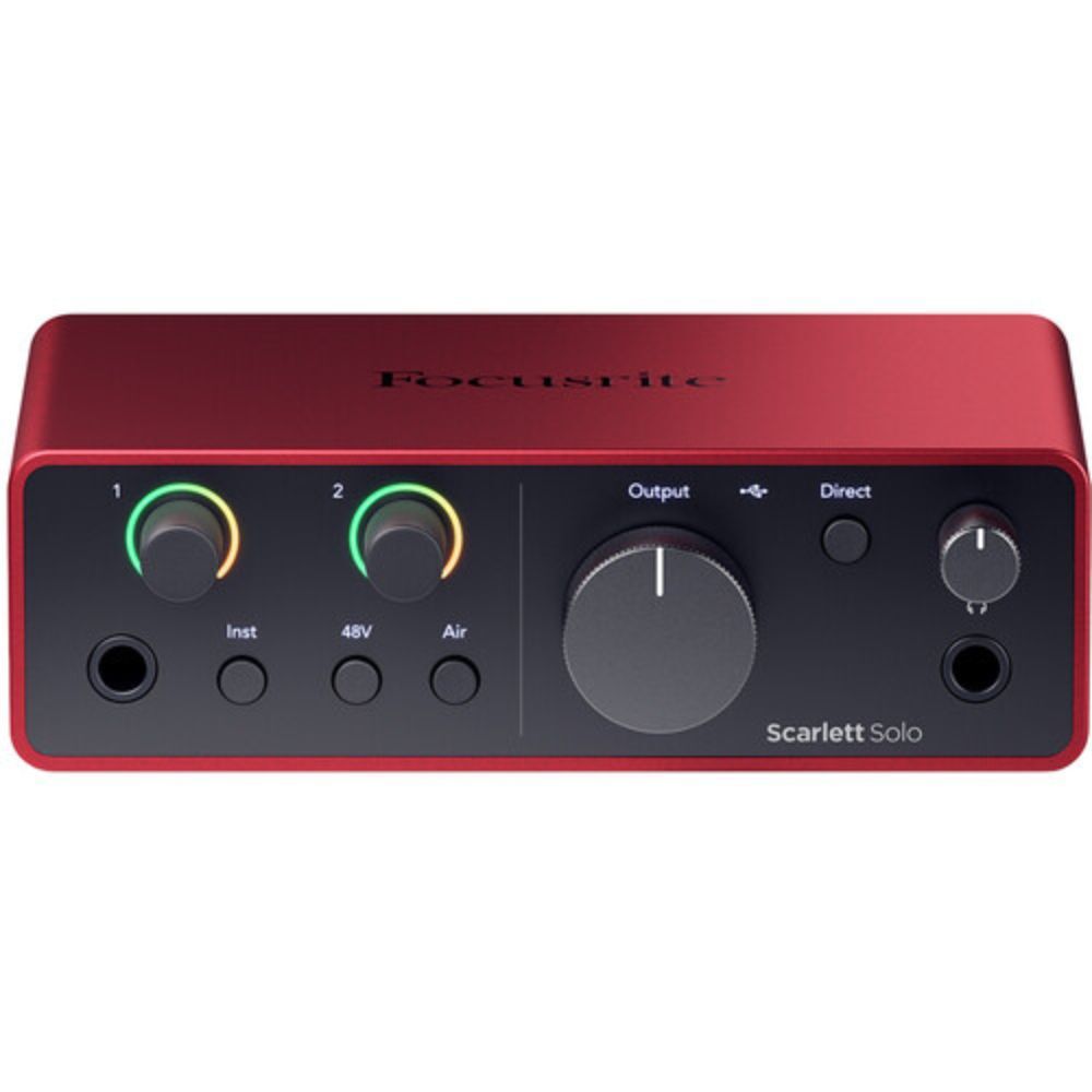 Focusrite Scarlett Solo USB-C Audio Interface w/ Headphones, Filter & Cable KIT