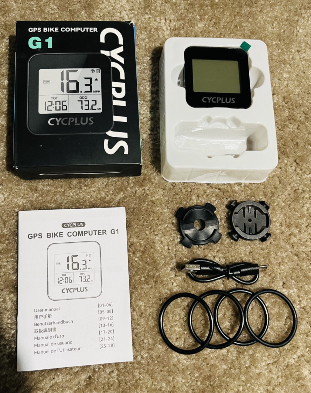 CYCPLUS G1 Wireless Mini GPS Bike Computer, Speedometer Odometer with Waterproof