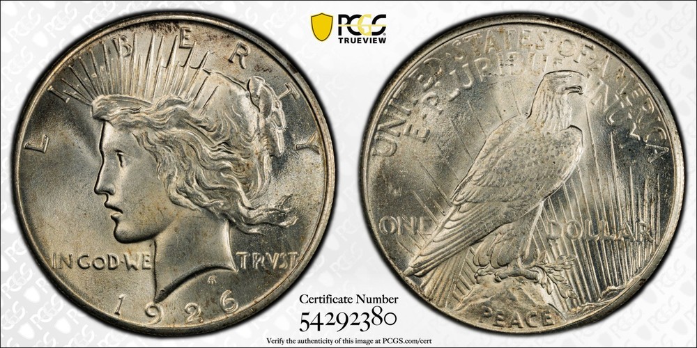 1926 Peace Silver Dollar PCGS MS-65