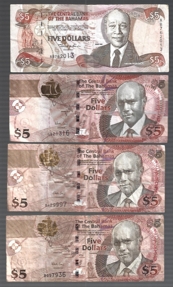 Bahamas ❤️💥assorted 22 spendable notes ... Total: $169 ✨✌️ lot #5210