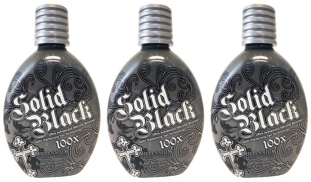 3 Millennium Tanning SOLID BLACK 100X Bronzer Dark Tan Bed Lotion