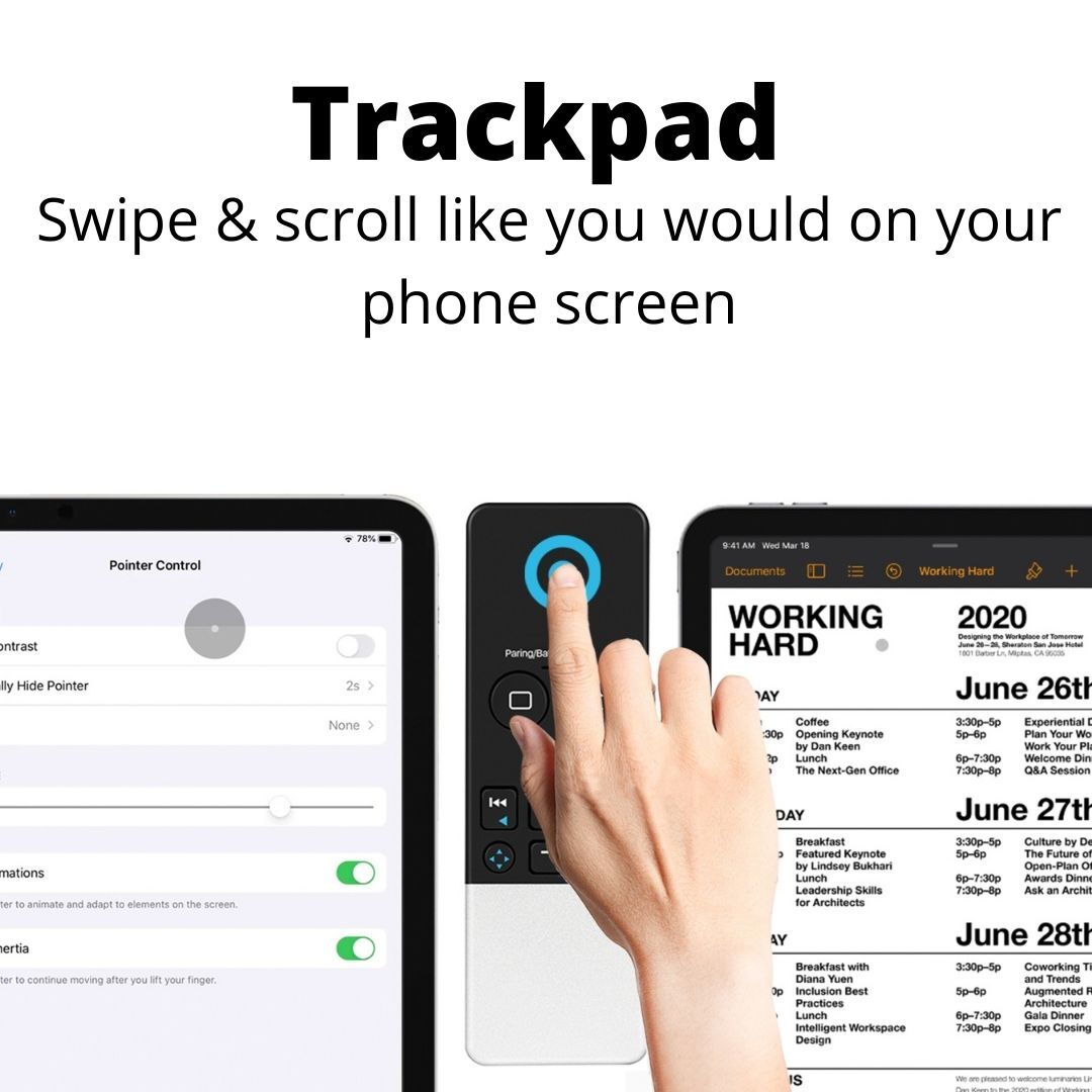Bluetooth Media Remote Control for iPhone iPad Android PC, iPad Macbook Pro Air