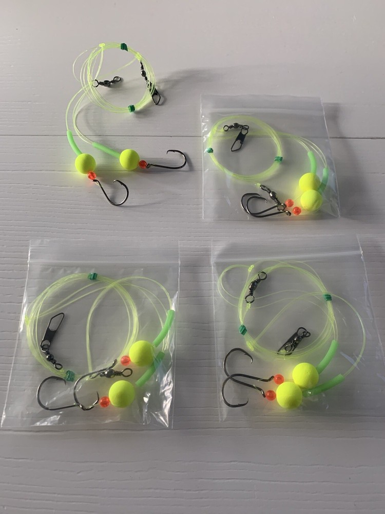 Pompano rig (4 packs ) 30 lb Mono , 2/0 circle hooks