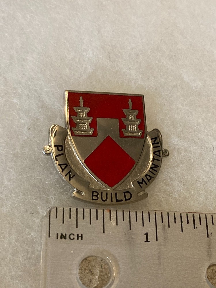 Authentic US Army 429th Engineer Battalion Unit DI DUI Insignia Crest P23 4E