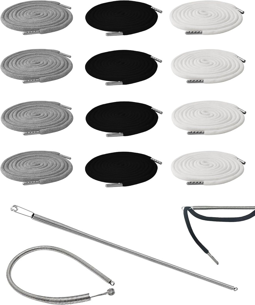 Serobela 12 Pcs Drawstring Cord 66 Inches XL Replacement Drawstring with Easy Th