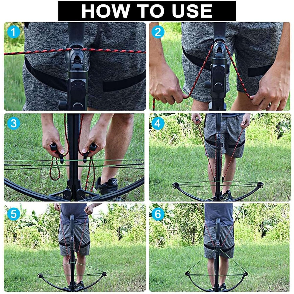 Archery Crossbow Rope Cocking Device String Aid Cocker Device Cross Bows Hunting
