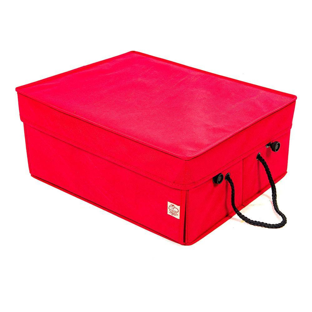 Red Gift Wrap Ribbon Storage Box and Dispenser