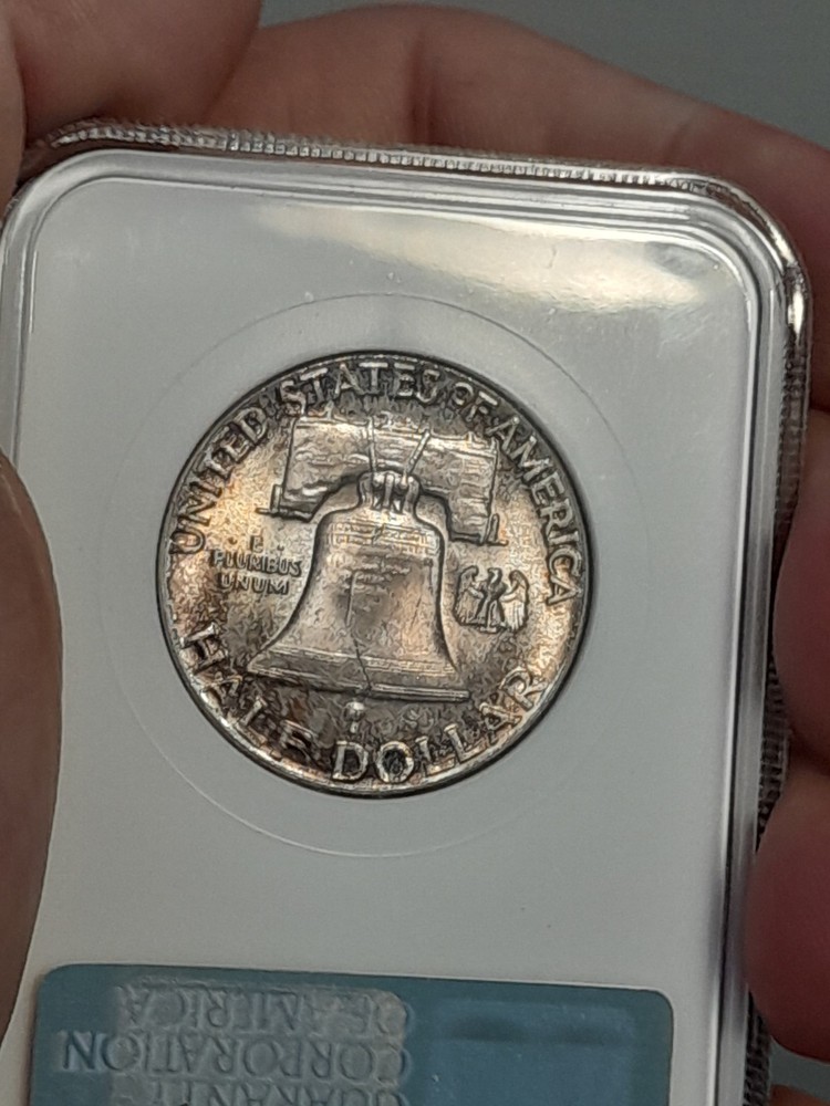 1949 Franklin Half Dollar Toned NGC MS64