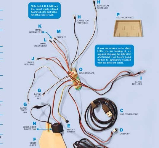 Moebius FLYING SUB 1/32 COMPLETE LIGHT & SOUND Electronics Kit NEW
