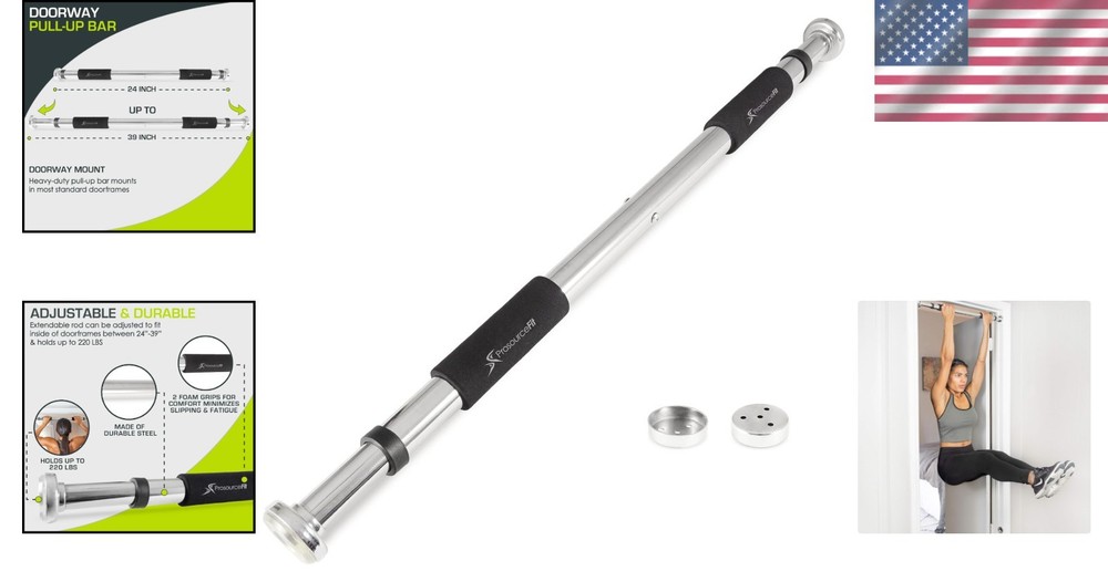 Multi-Use Adjustable Pull-Up Bar - Perfect for Home Cardio and Strength Training