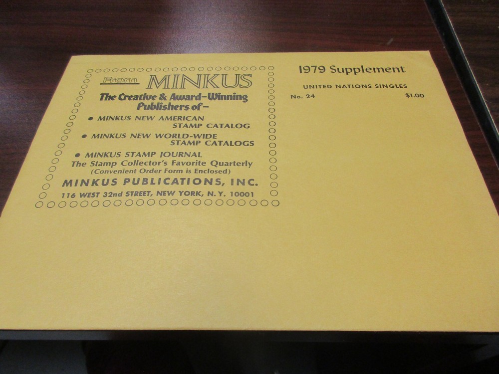 "MINKUS" ALBUM PAGES 1979 SUPPLEMENT UNITED NATIONS SINGLE    W/FREE SHIPPING!!!