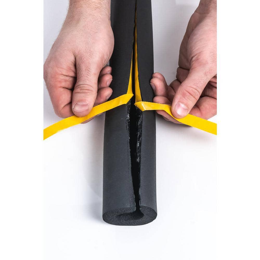 Everbilt 1/2 in. x 6 ft. Rubber Self-Seal Pipe Wrap Insulation ASTM E84