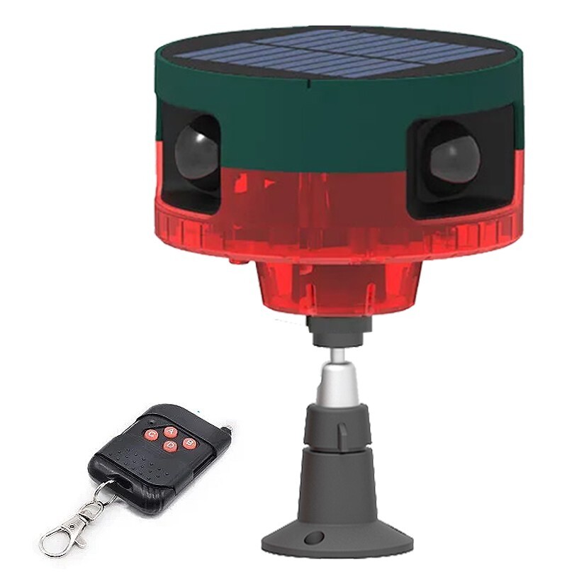 Solar-Powered Motion Sensor Alarm with IR Remote and Voice Recording