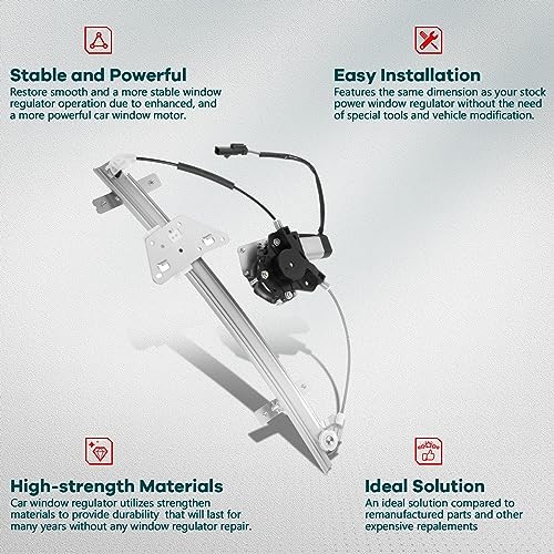 Rear Driver Side Power Window Regulator with Motor Compatible for 2000-2004