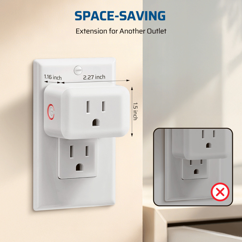 DEWENWILS 4-Gang Wireless Remote Control Outlet Set - 100ft Range, UL Certified