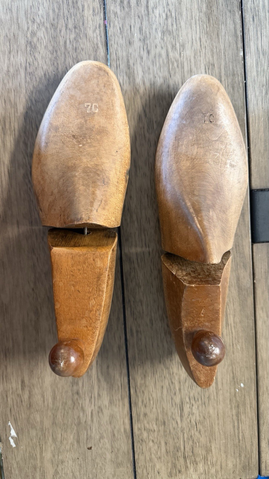 Vintage wooden shoe trees or stretchers