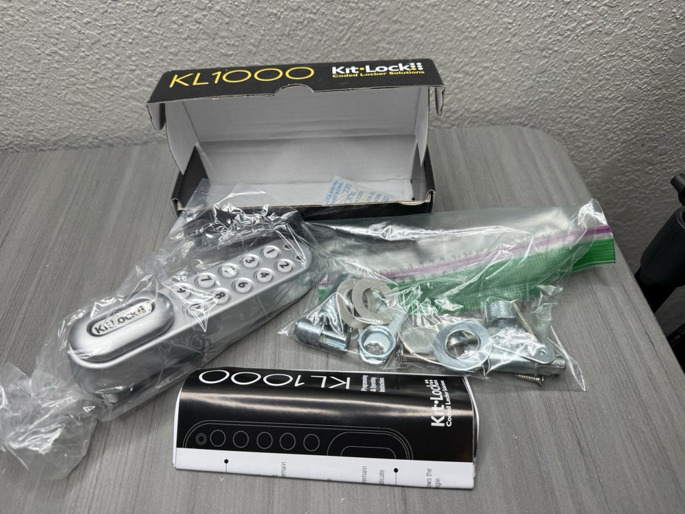 Kitlock by Codelocks 1000 SG KL1000 Keypad Lock, Silver Grey New Open Box