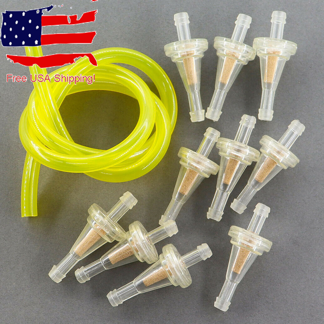 10x Snowmobile 1/4" Motorcycle Inline Gas Fuel Filter for Dirt Bike ATV UTV US