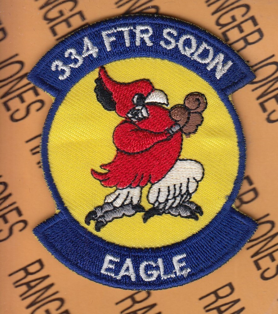 USAF Air Force 334th Figther Squadron FS EAGLE ~3" patch c/e B