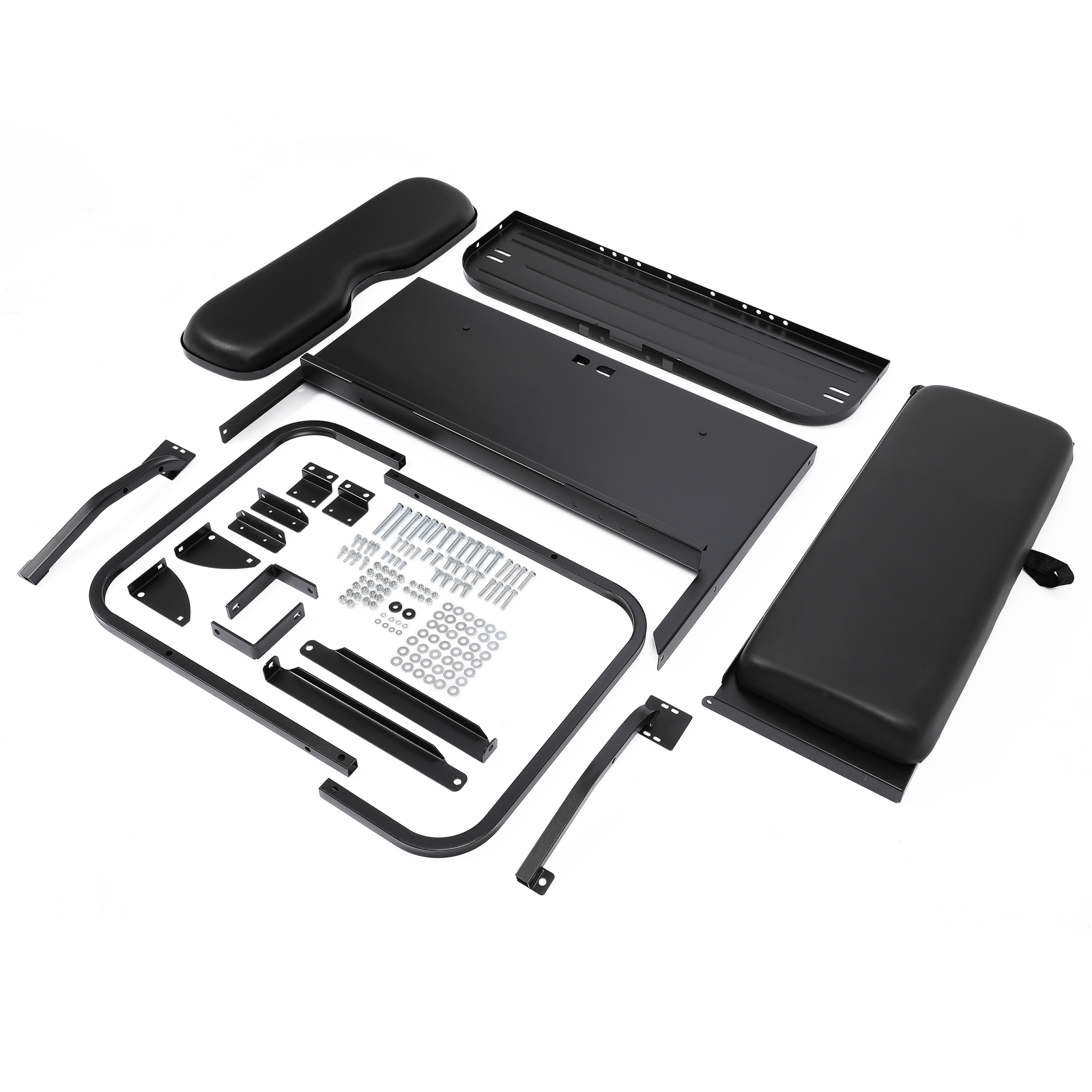 For Yamaha G2, G9 Golf Cart Flip Folding Rear Back Seat Kit Black Powder Coated