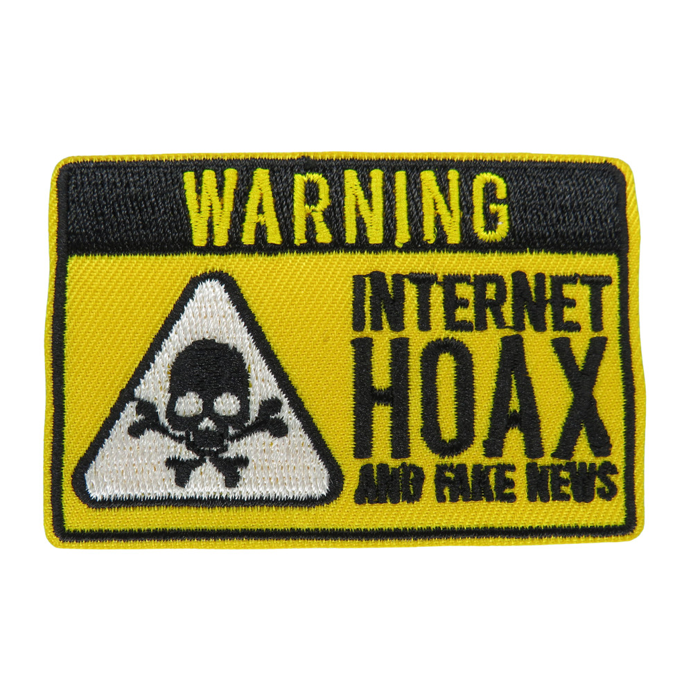Internet hoax patch iron on patch biker punk patch iron on