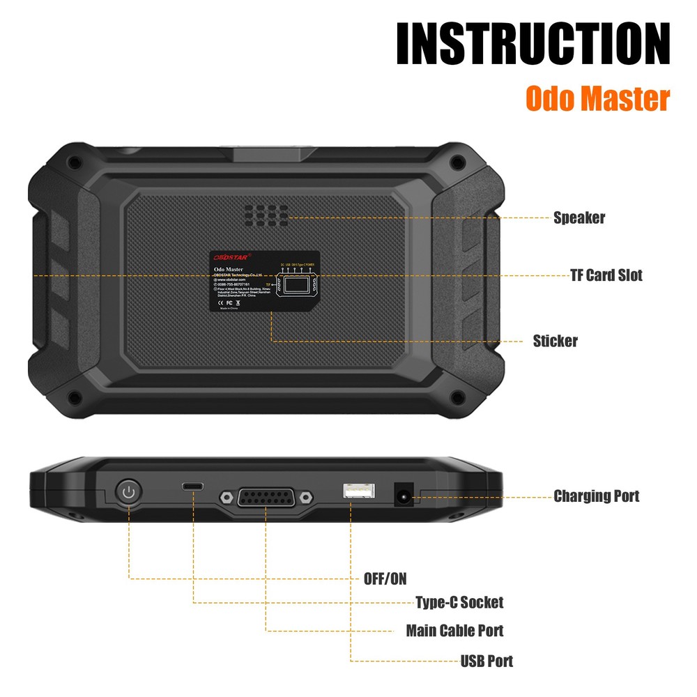 OBDSTAR ODOMASTER Full Version 0dometer Adjus/OBD2 Function + FCA 12+8 Adapter
