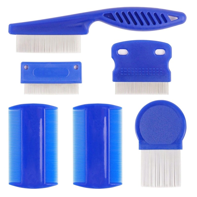 Flea Comb with Rounded Metal Teeth Durable Pet Tear Stain Remover Combs