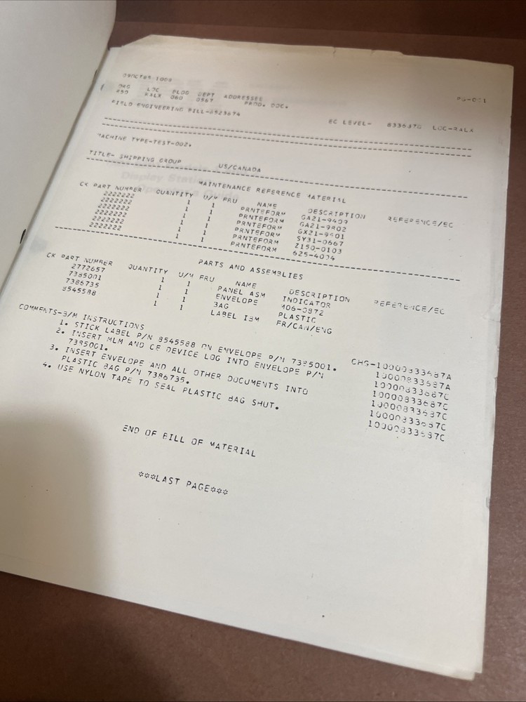 IBM 5291 Display Station Operator’s User’s Guide Manual Vintage Computer Library