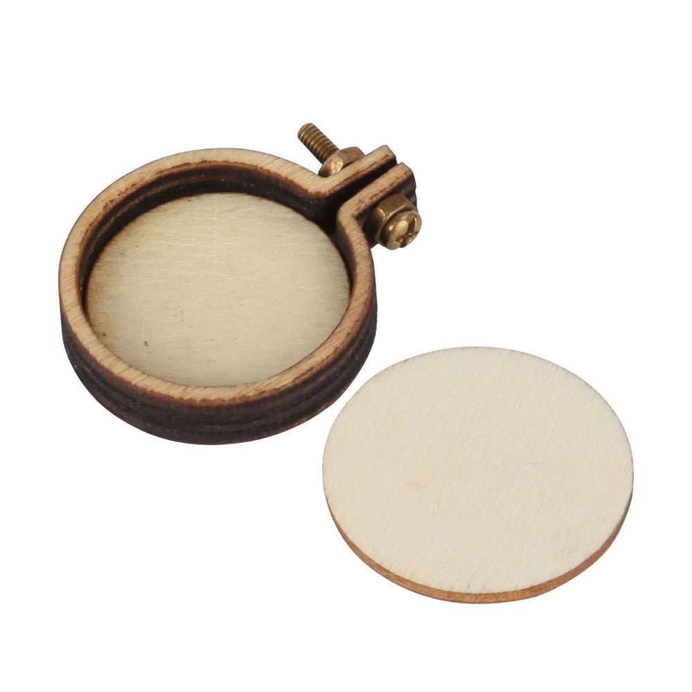 Mini Embroidery Hoops Small Ring Tiny round Wood Cross Stitch for Fram