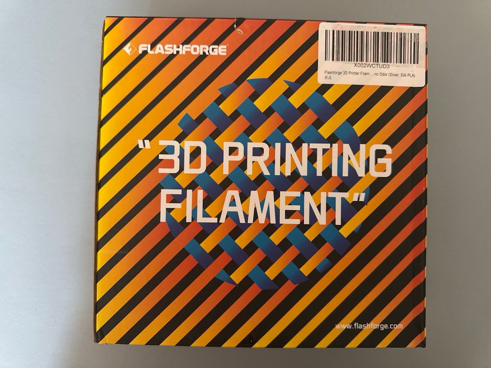 Flashforge 3D Printer Filament PLA Silk Silver 1.75 mm Open Box New