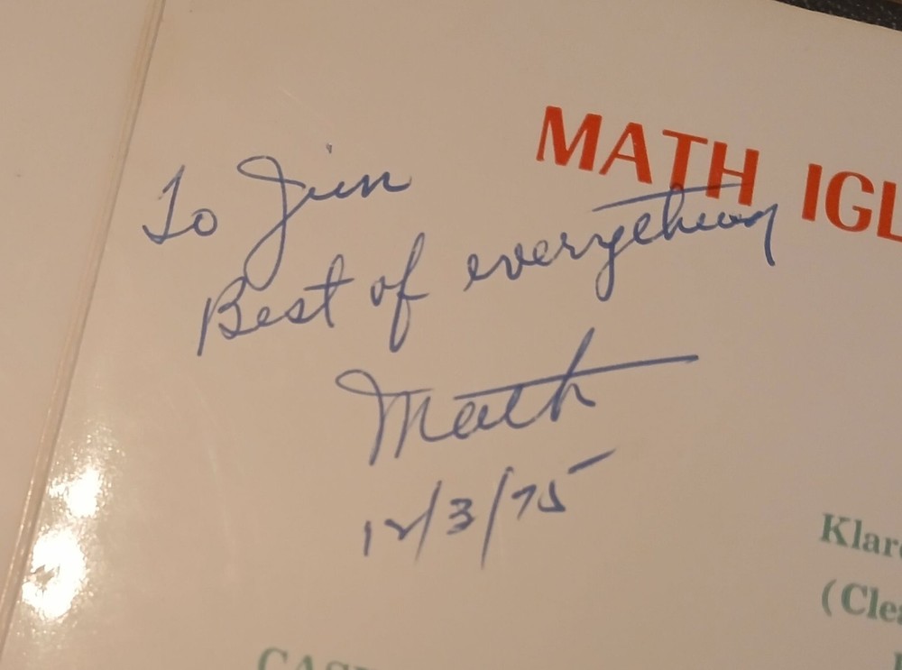 MATH IGLER'S CASINO Chicago MENU Signed Autographed