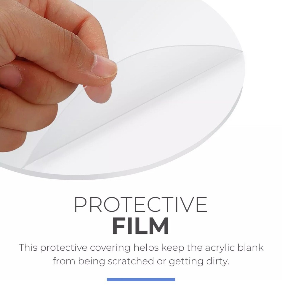 24" X 1/4" Round Acrylic Plexiglass Sheet Flat Clear Cake Disc Circle