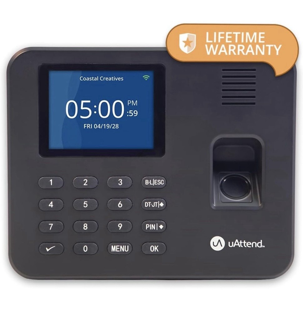uAttend Biometric Fingerprint Time Clock Biometric Timeclock Attendance System