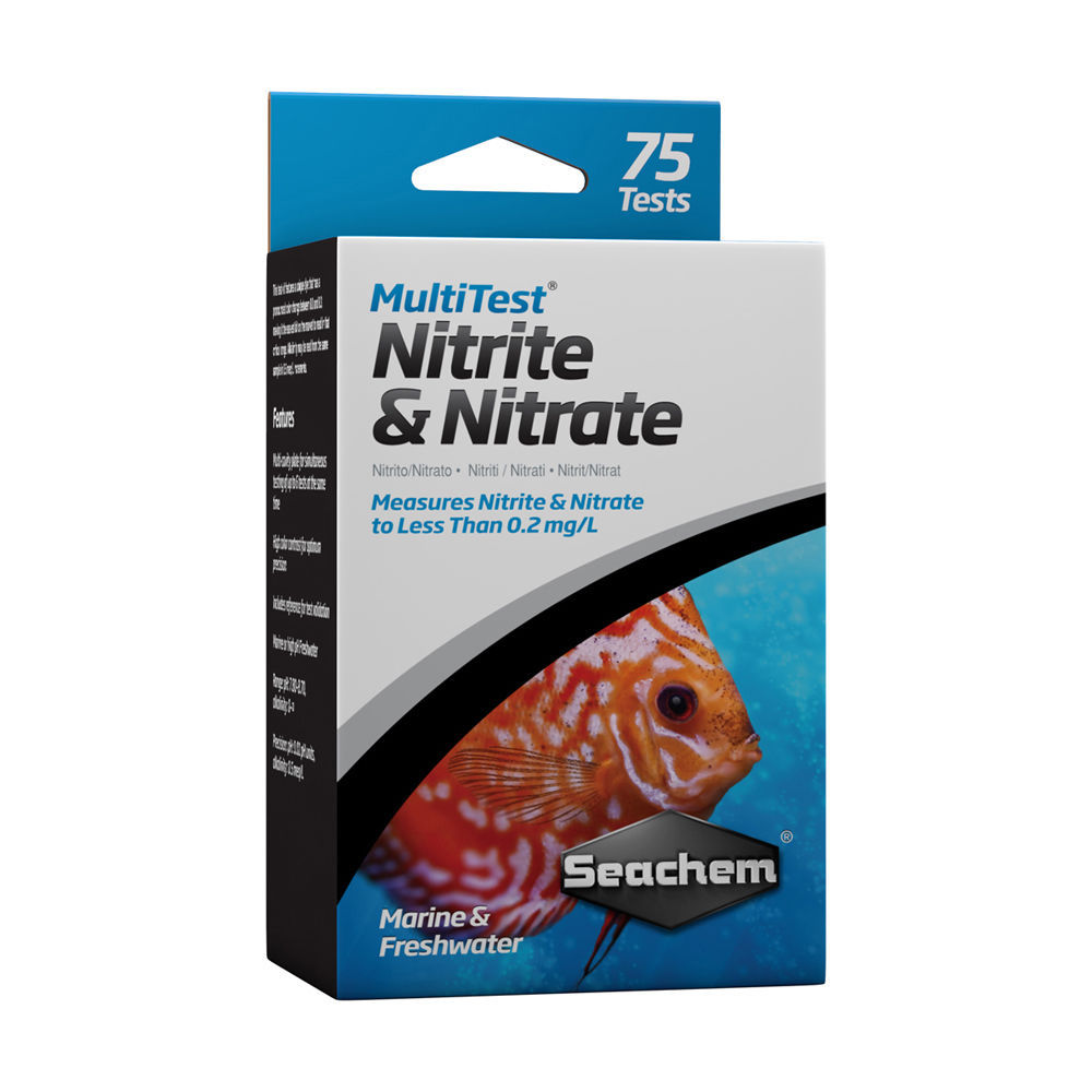SEACHEM MULTITEST NITRITE & NITRATE AQUARIUM WATER TEST KIT  75 Tests