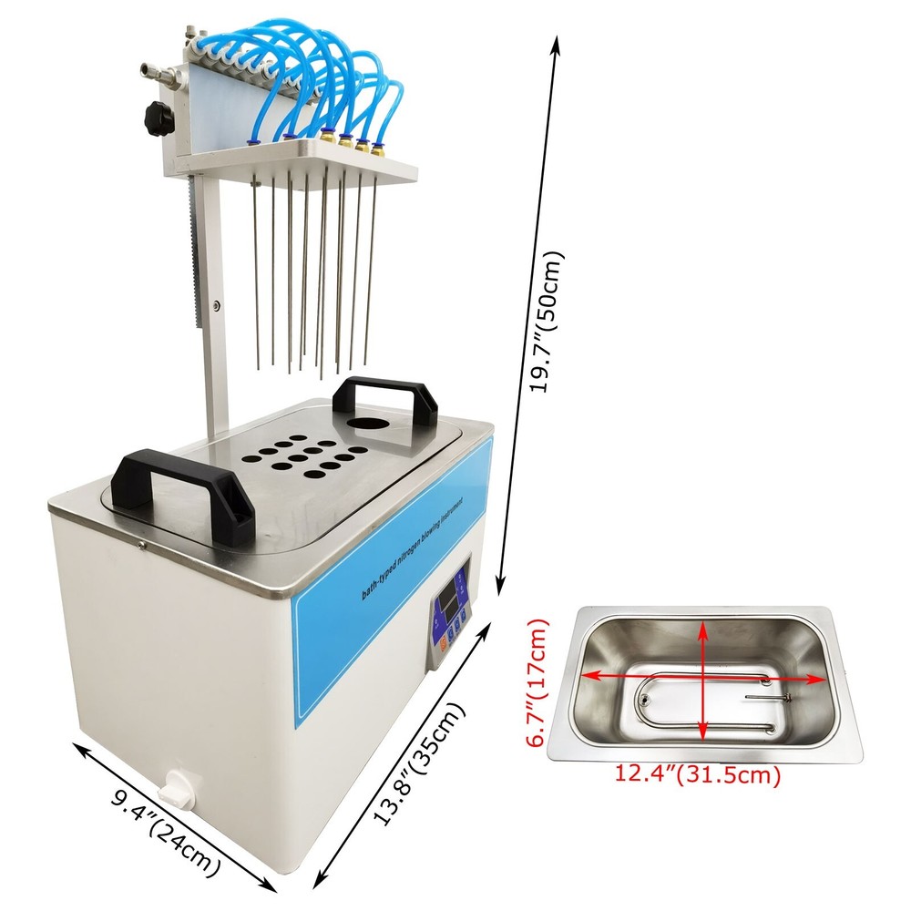 12-hole Sample Extraction Bath-Typed Nitrogen Blower Water Bath Nitrogen Concent