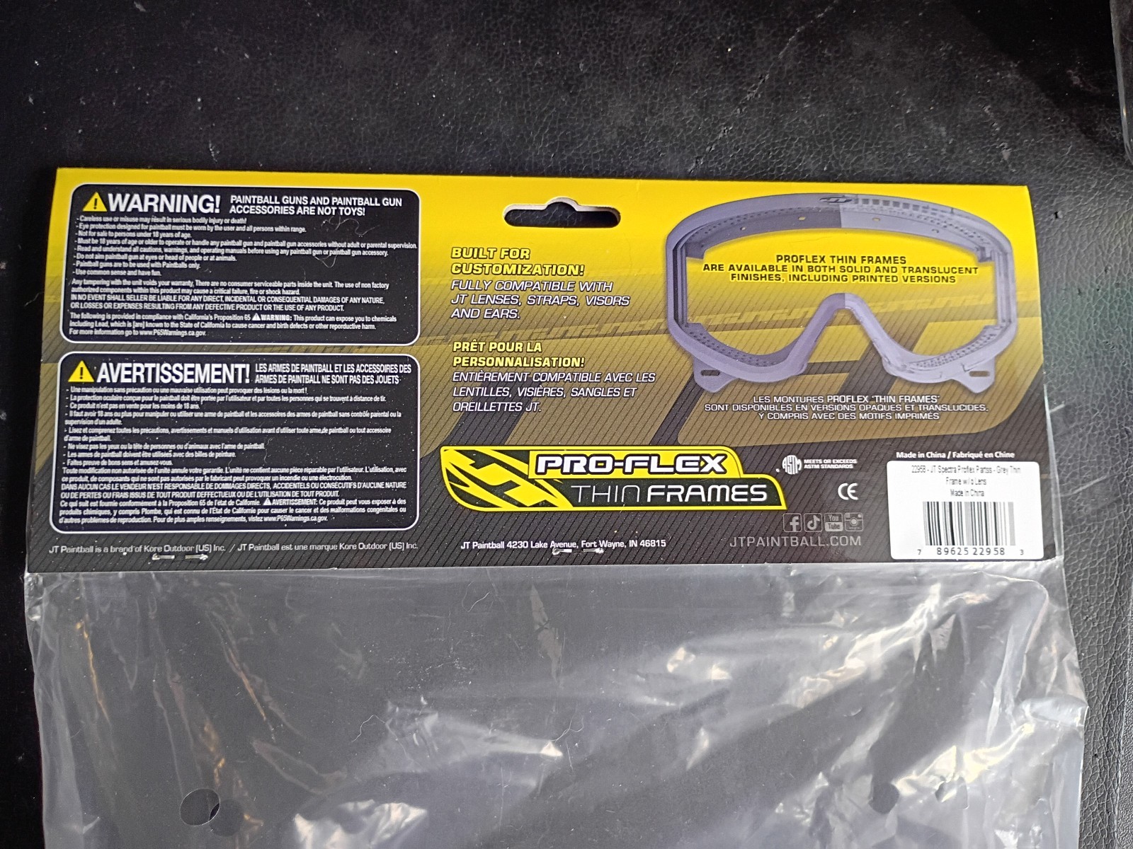 JT Thin Grey Flex Frames - Limited & Exclusive! (Committed Paintball/Twister)