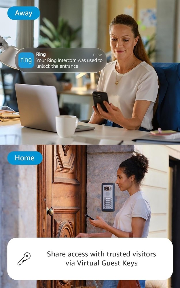 Ring Intercom Audio Smart System with Virtual Keys Remote Access DIY Setup