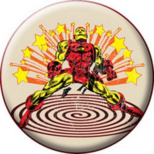 Marvel Comics Iron Man Stars Button B-5157