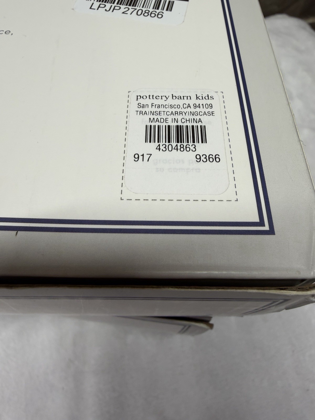 Pottery Barn Kids Neighborhood Train Set Wooden 24 Pc Carrying Case NEW In Box