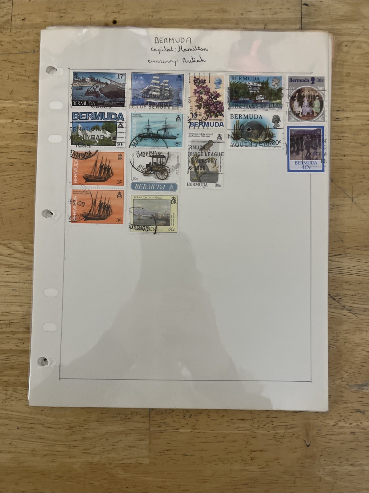 Lot of new and used stamps from all over the world. ON Paper.